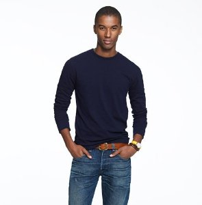 J.クルー（J.Crew）のシャツ（素材：コットン、色：ネイビー、メンズ）【商品番号：B00BN2ALQW】