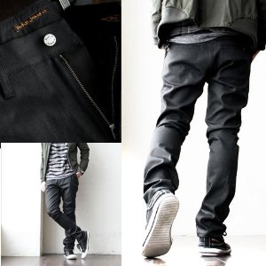 ヌーディージーンズ(Nudie Jeans)のパンツ(素材:デニム、色:ブラック、メンズ)【商品番号:B0070R8ZEO】