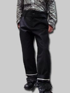 ヤスユキイシイ(Yasuyuki Ishii)のワイド・パンツ(素材:モールスキン、色:ブラック、メンズ)【商品番号:B009CQHXMQ】